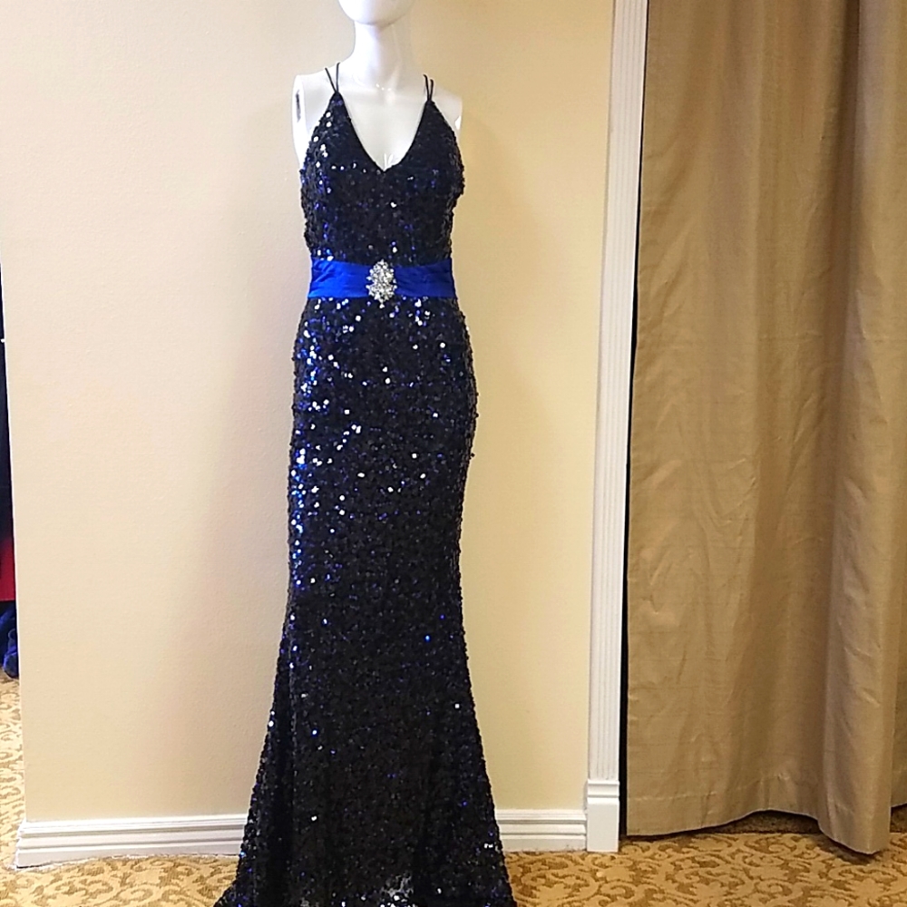 Karishma size sequin prom dress